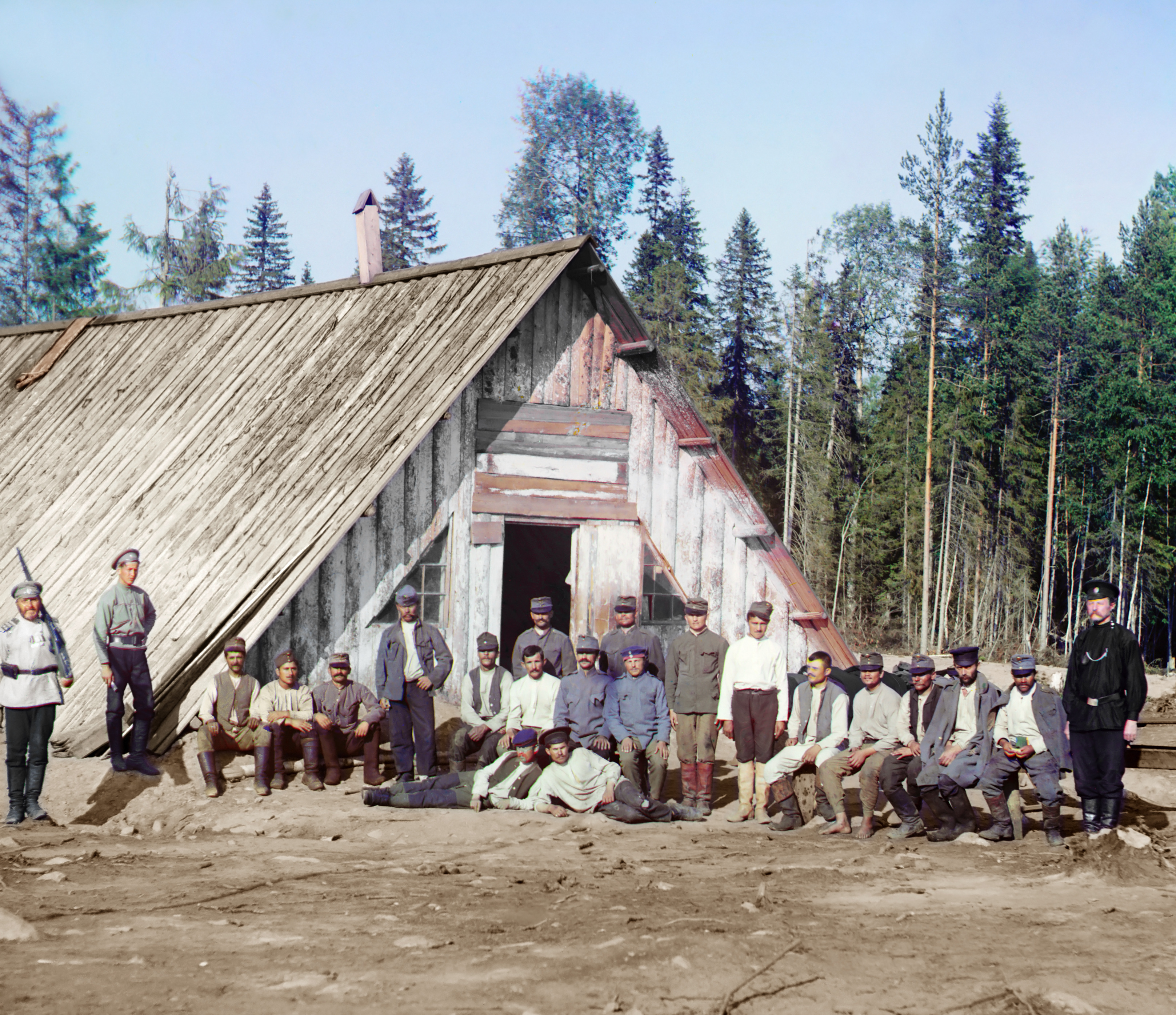 Austro-hungarian prisoners in Russia, 1915. Rare colour picture taken by Sergey Prokudin-Gorsky (Wikipedia)